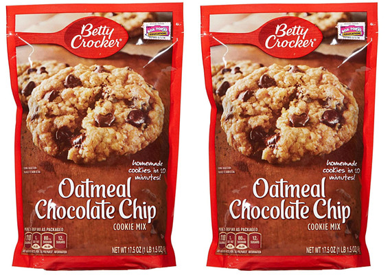 Betty Crocker Oatmeal Chocolate Chip Cookie Mix (Pack of 2) 17.5 oz Bags