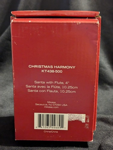 Mikasa Weihnachtsharmonie Ornament, ""Weihnachtsmann mit Flöte"", KT-438-500, 4" GEBRAUCHT - Bild 12 von 13