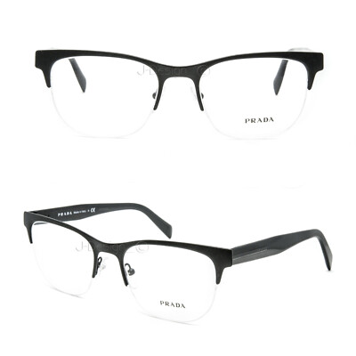 Prada VPR 54R DG0-1O1 Matte Black size 53/19/145 Made in Italy Eyeglasses