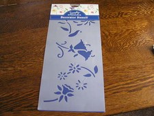 2002 Plaid Simply Stencils Decorator Stencil SCATTERED FLOWERS 15.5" x 7" NEW 