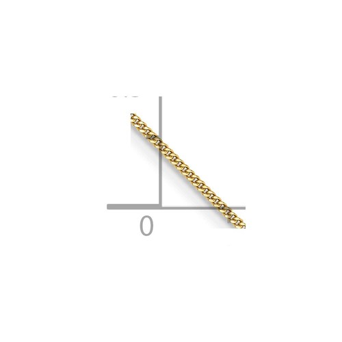 Real 14K Yellow Gold .9mm Curb Pendant Chain; 13 inch; Women & Men - Afbeelding 2 van 5