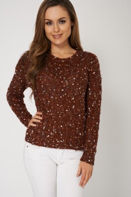 Neu Acryl Rundhals Pullover Damen Winter Damen Strickpullover Kleidung