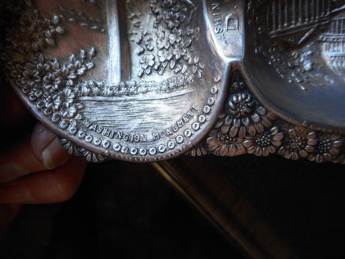 Vtg WASHINGTON DC Brass Ashtray & Display Piece/Occupied Japan/Capsco Product - Picture 6 of 7
