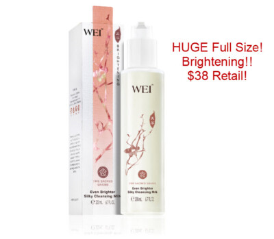 NIB WEI Five Sacred Grains Even Brighter Silky Cleansing Milk Sealed 6.7oz  HUGE