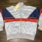 Vintage 80s Adidas Track Jacket Trefoil NEW USA Medium