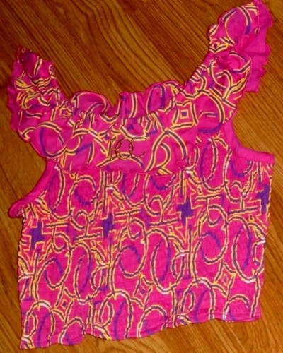 *ROCAWEAR CROP TOP SIZE M - L JUNIOR PINK - ORANGE STRETCH MSRP:$39.00 NWT