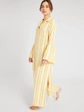 MILLE Jacqueline yellow Stripe Long Sleeve Shift Dress size M