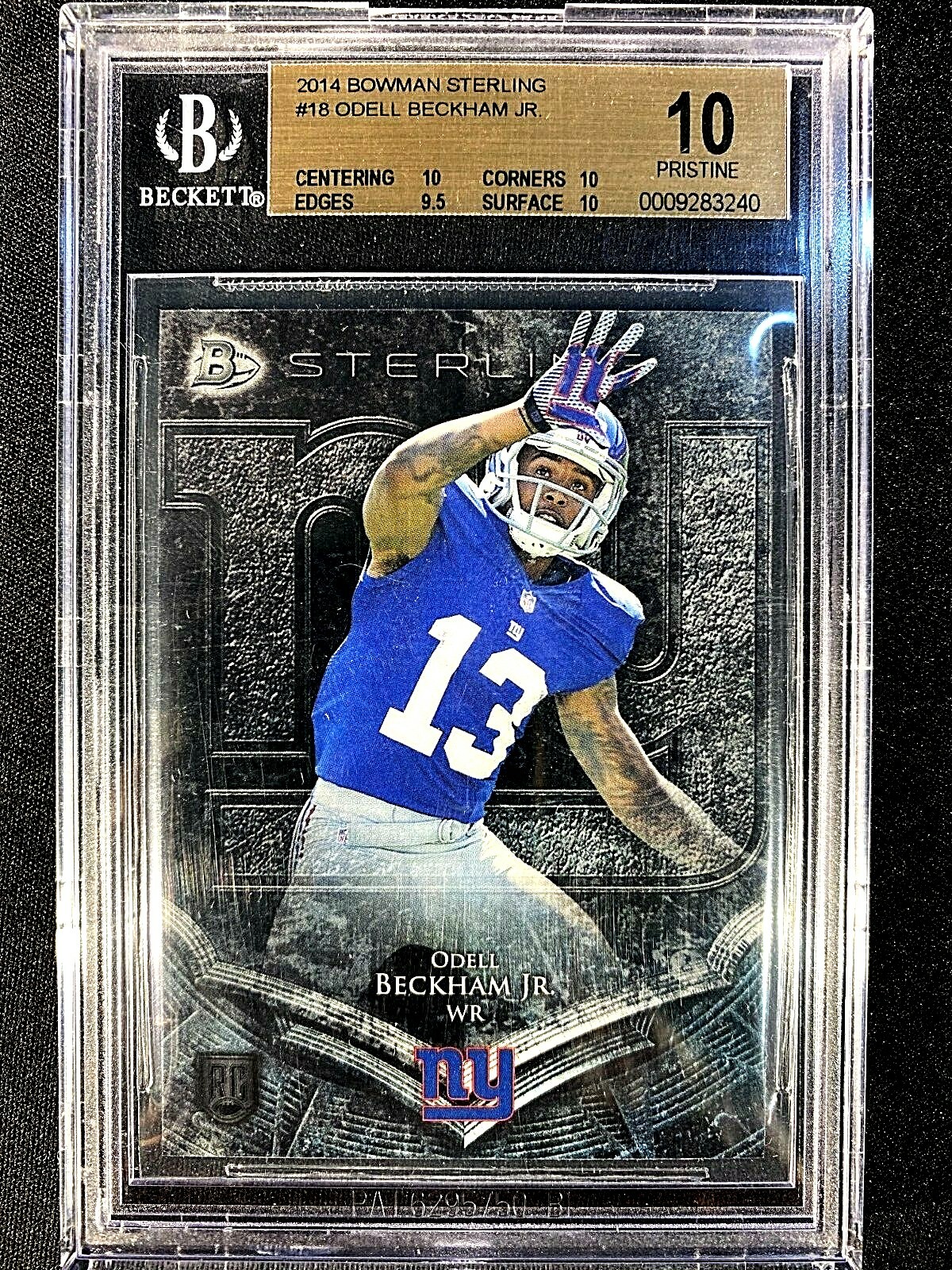 2014 BOWMAN STERLING #18 ODELL BECKHAM JR. RC GIANTS BGS 10 PRISTINE G1475