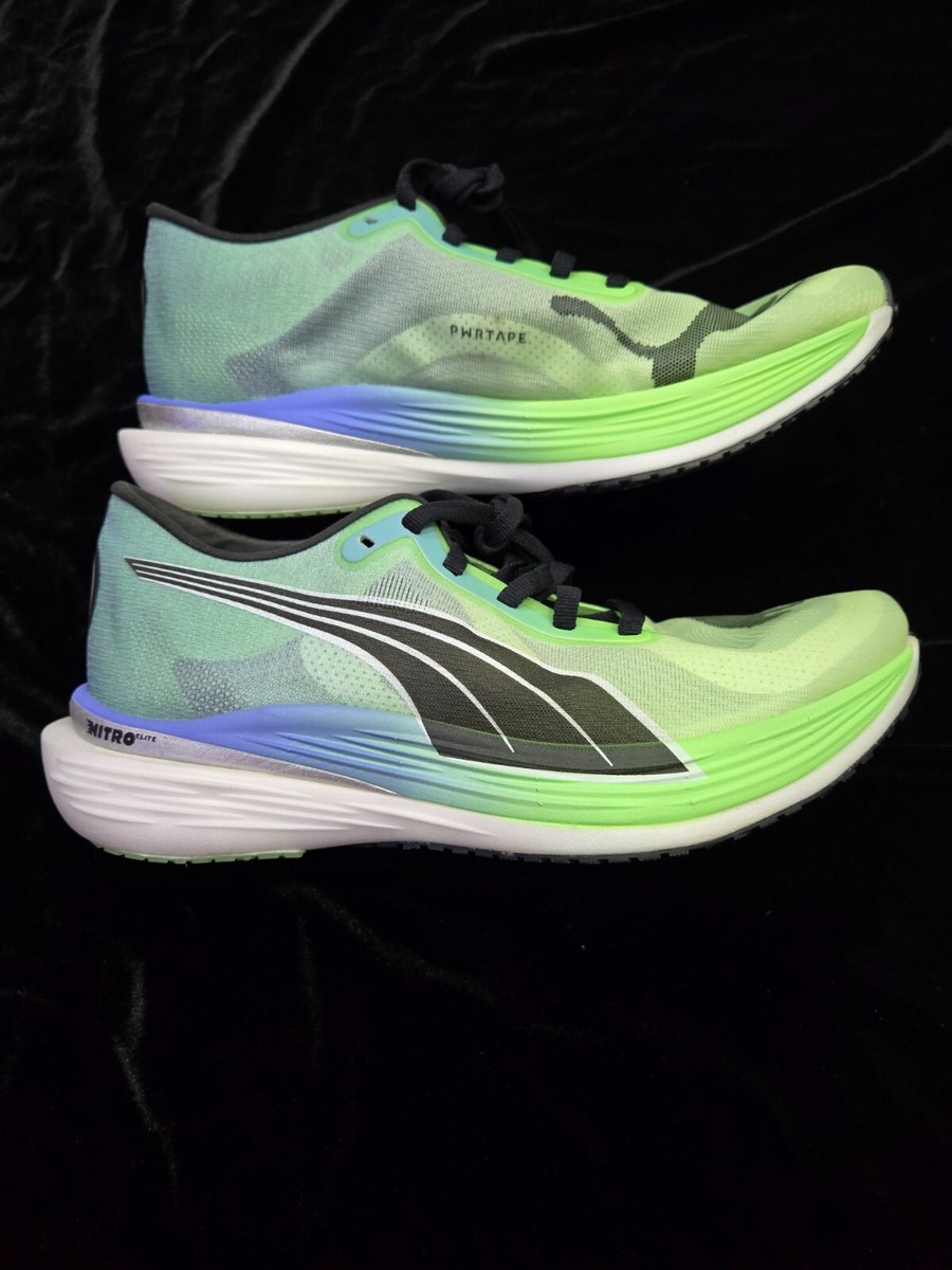 Puma Deviate Nitro Elite 2 Green Blue Womens RUNNING SHOES SZ 7 | eBay