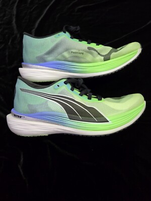 Puma  Deviate Nitro Elite 2 Green Blue Womens RUNNING SHOES SZ 7