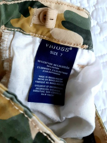 Girls Cargo Pants Size 7 VIGOSS Cotton Camo (Gently used) - Picture 3 of 5