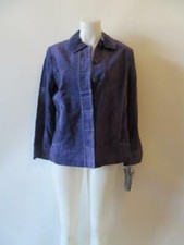 Nwt Womens Jerry Lewis Purple Suede Jacket Sz 14*
