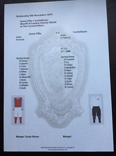 1900 Sheriff of London Charity Shield Aston Villa v Corinthians matchsheet