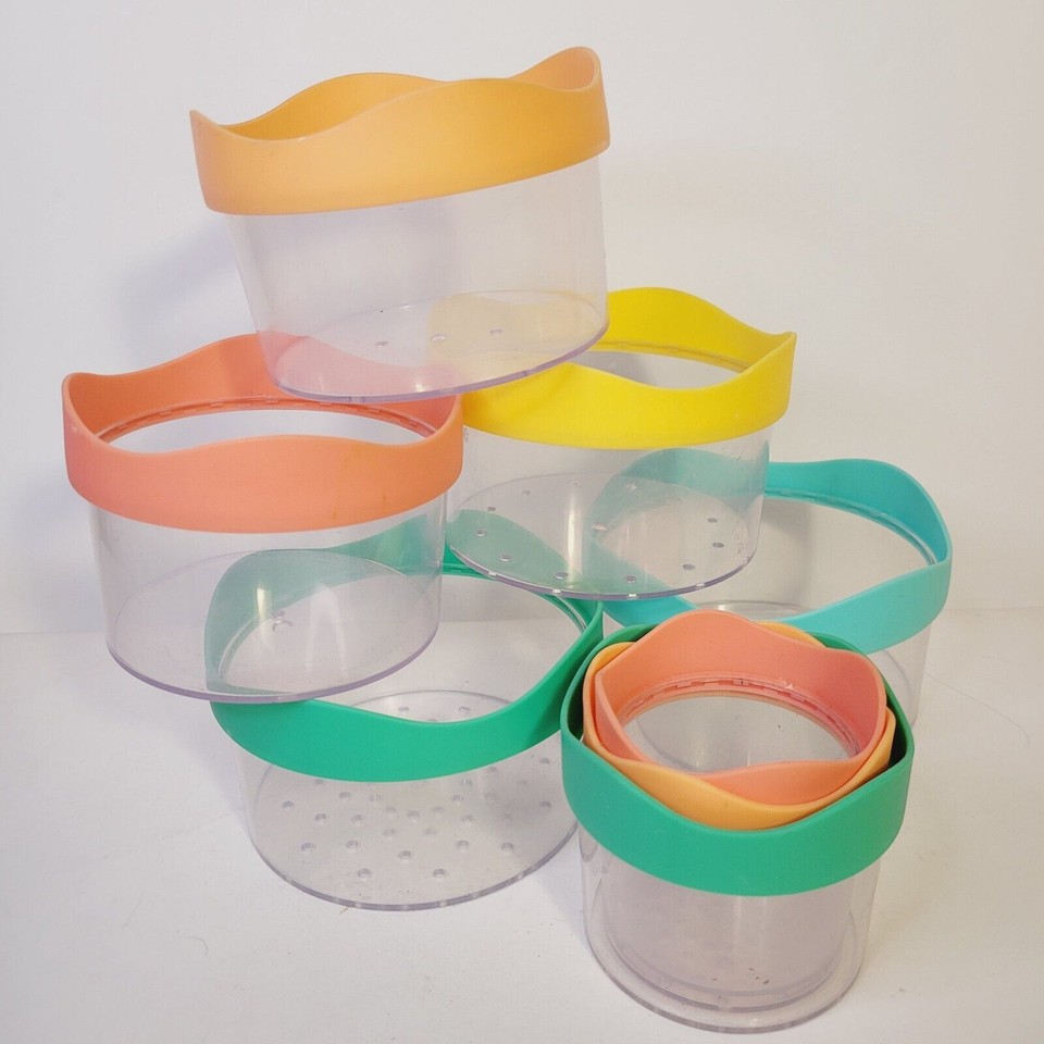 Lovevery Nesting Stacking Drip Drop Cups 8 Pc Inspector Play Kit