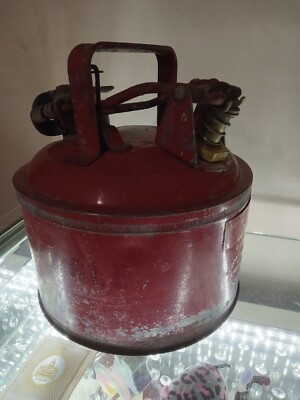 Vintage Gallon 8410 Metal Gas Safety Can missing spout | eBay