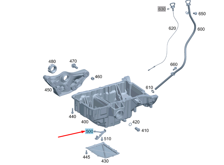 MERCEDES-BENZ E W213 Ölstandsschalterhalterung A2740180901