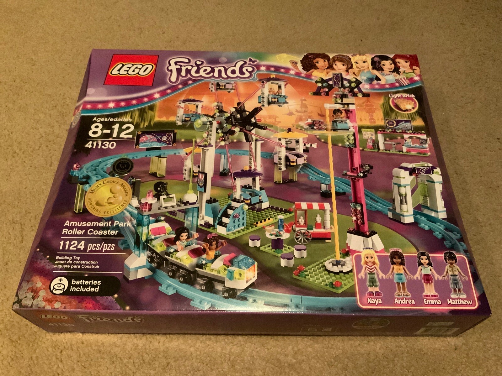 lego friends amusement park roller coaster 41130 toy for girls and boys