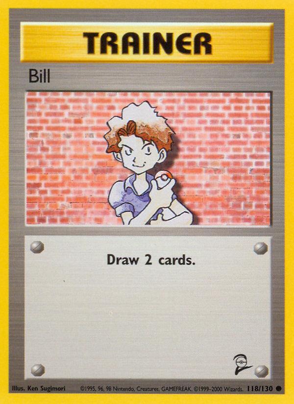 Pokemon  Bill (118/131) Base Set 2 LP