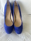 Jessica Simpson Faux Suede Cobalt Blue Stiletto Heels/shoes Size 8.5 38.5 — photo 4