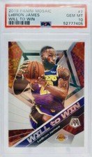 2019 PANINI MOSAIC WILL TO WIN #7 LeBRON JAMES NBA L.A. LAKERS PSA 10 Gem Mint