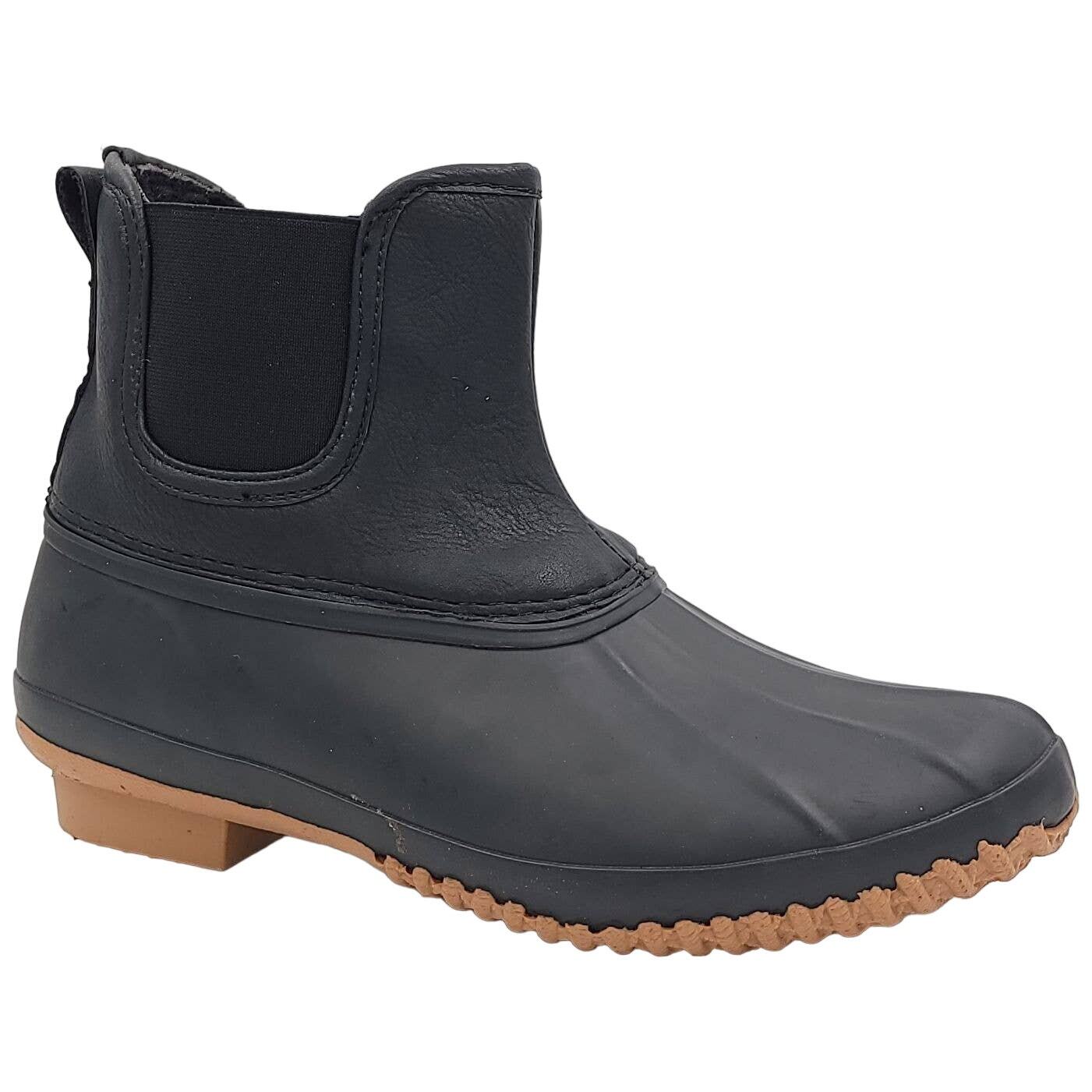 Style & Co Womens Faux Fur Lined Duck Rain Boots Harlii Black US 7M-image