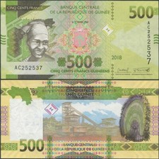 Guinea 500 Francs 2018 UNC