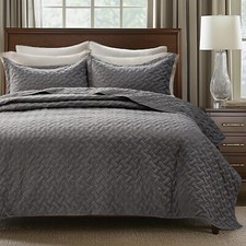 Quilts King Size - Lightweight Bedspreads King Size with Basket Weave Pattern,