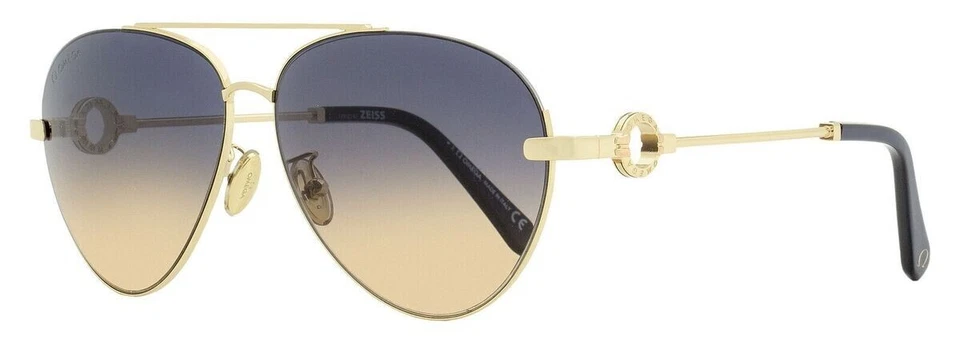 Omega OM0031-H 32W Gold Aviator Sunglasses Metal Frame 61-13-145 - Image 2 of 2