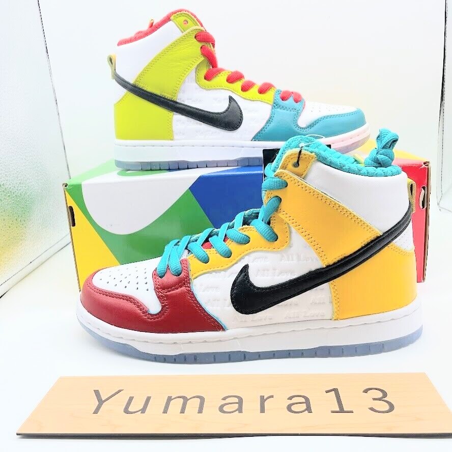 靴 Nike SB Dunk High Pro froSkate All Love Nike SB Dunk High Pro QS froSkate All Love DH7778-100 Men's