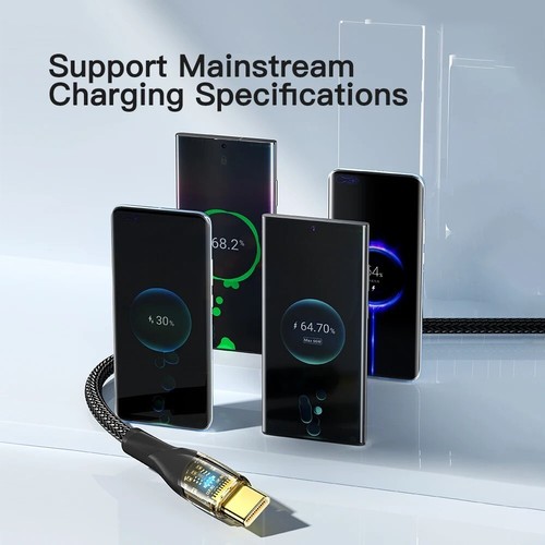 Essager 7A, 100W USB A To Type C Fast Charging Cable with Light Indicator - Picture 2 of 7