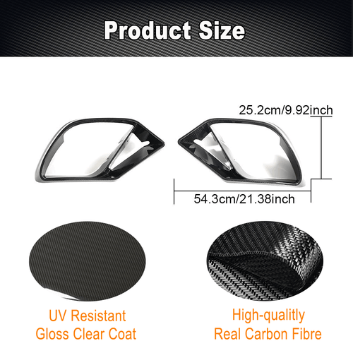 Für Benz AMG GT GT50 GT53 GT43 Carbon Nebelscheinwerfer Fog Lamp Cover Air Vents - Bild 7 von 12