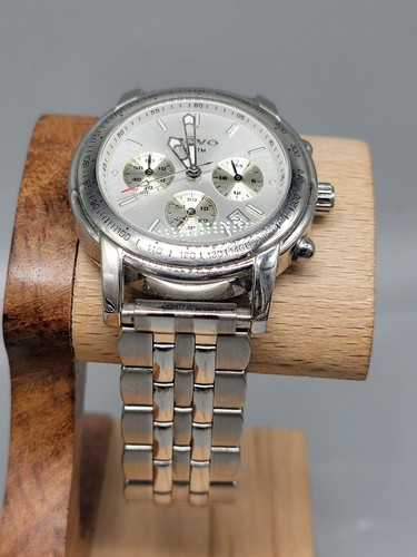 Revo Mens Chronograph Watch 7" Stainless Steel Day Window 10 ATM 41MM RV1021 - Picture 14 of 14