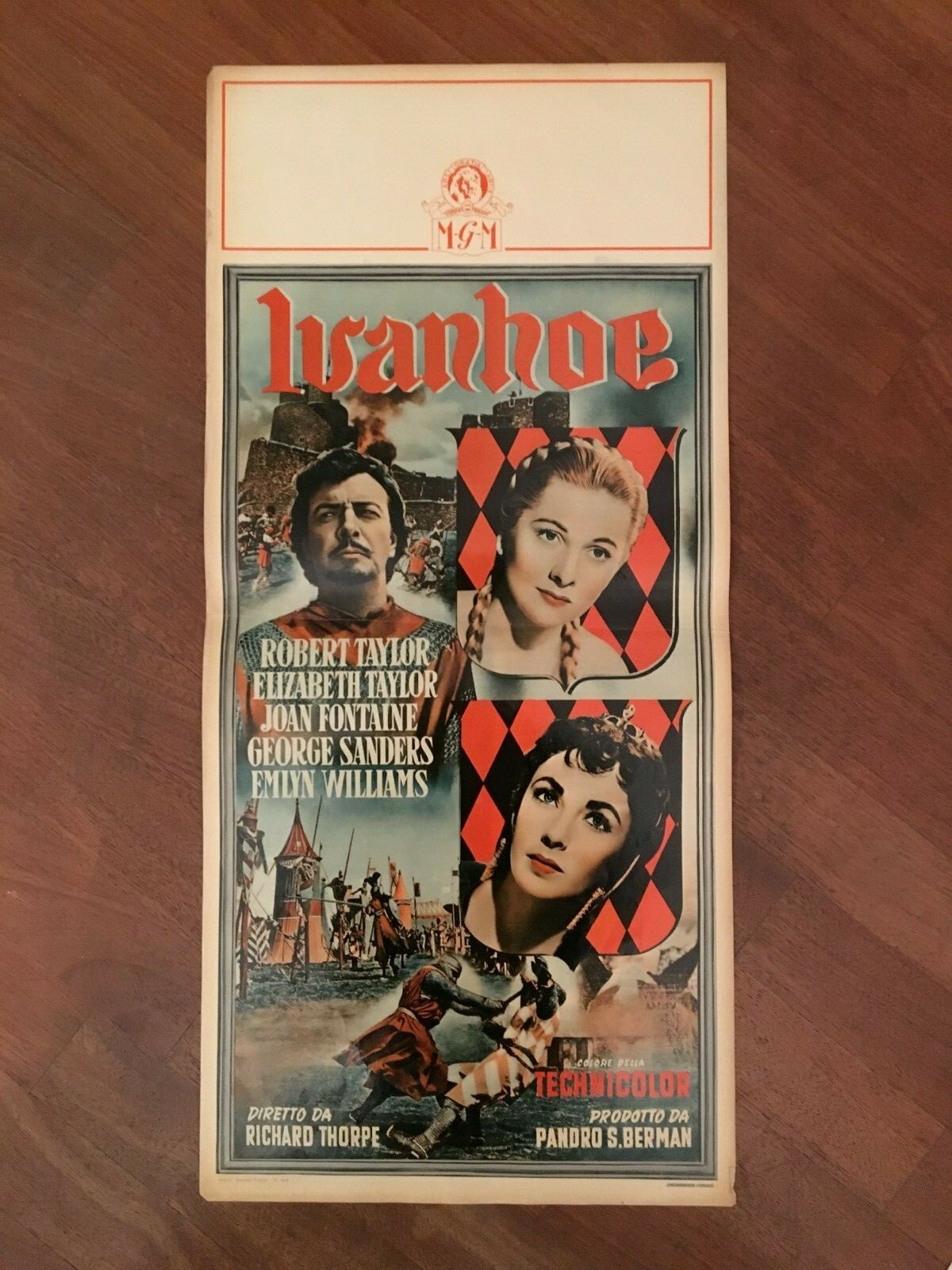Locandina originale film Ivanhoe (1952) - Regia di Richard Thorpe