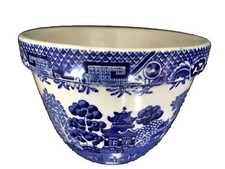 Tazón mezclador de pudín azul sauce azul y blanco #48 tazón antiguo Inglaterra 💙🤍Raro
