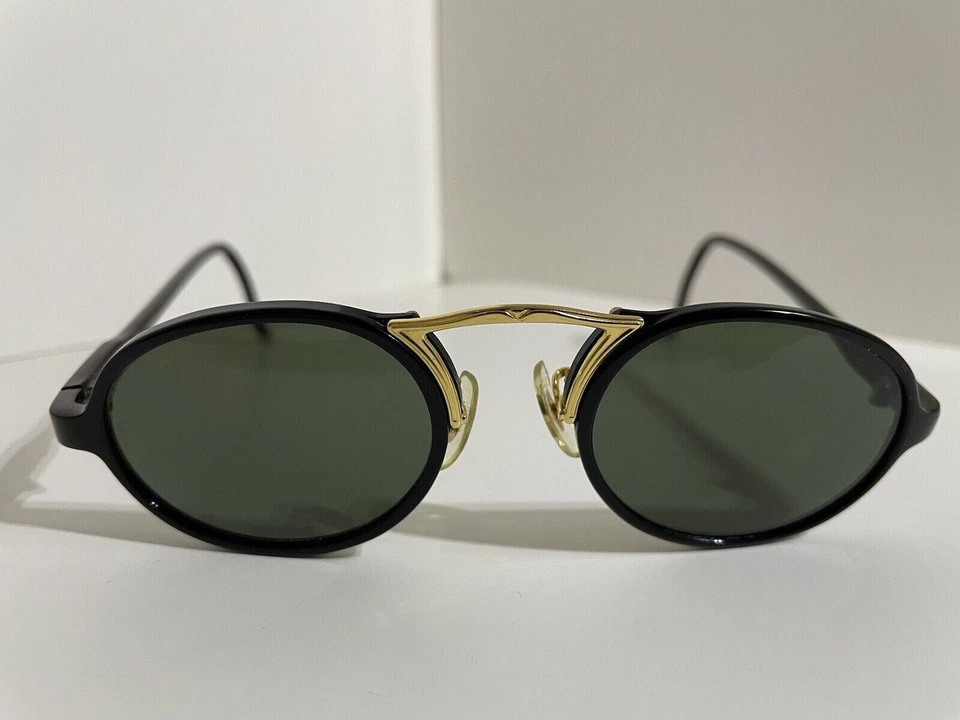 GAFAS DE SOL VINTAGE B&L RAY BAN W1745 CHEYENNE III NEGRAS/DORADAS G15 OVALADAS COMO NUEVAS Foto 2 de 4