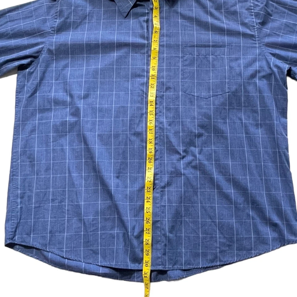 Men’s Long Sleeve Button Down Shirt 3XL Blue Work Church Dinner Classic Fit Big - Image 4 of 4