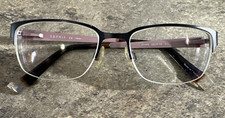 Esprit ET17472 535 Black Pink Half Rim Flex Eyeglasses Frames 50-17-135-32mm G25