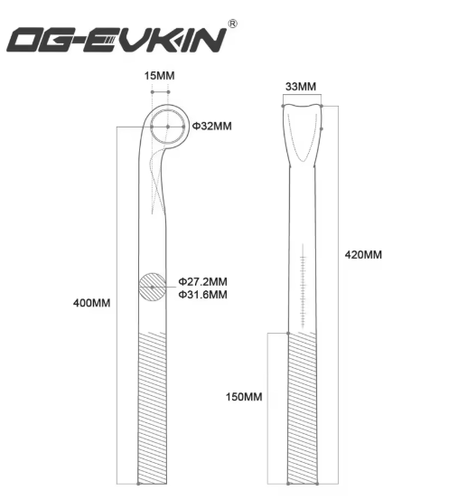 OG-Evkin Carbon Bicycle Seatpost 27.2/31.6mm 15mm Offset 400mm length - Picture 4 of 7