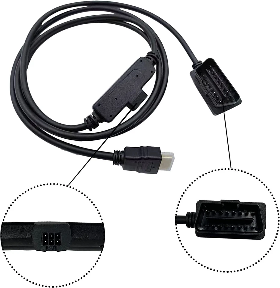 OBDII To HDMI Monitor Cable Plug For Edge CS2 CTS2 CTS3 Plug Monitor Foto 4 de 4