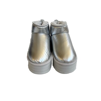 [UGG] ULTRA MINI PLATFORM HI SHINE SILVER ☆送料込☆ UGG ULTRA MINI PLATFORM HI SHINE WOMEN BOOTS SILVER US 7 /UK