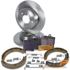 2x BREMSSCHEIBE+BREMSKLÖTZE+BREMSBACKEN HINTEN FÜR MERCEDES CLK C209 A209 03-09