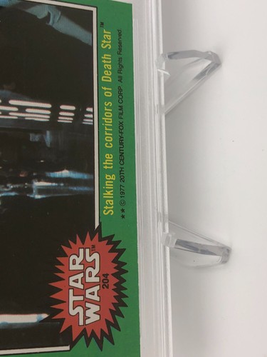 1977 STAR WARS Trading card STALKING THE CORRIDORS OF DEATH STAR #204 slab PSA 8 - Picture 6 of 8