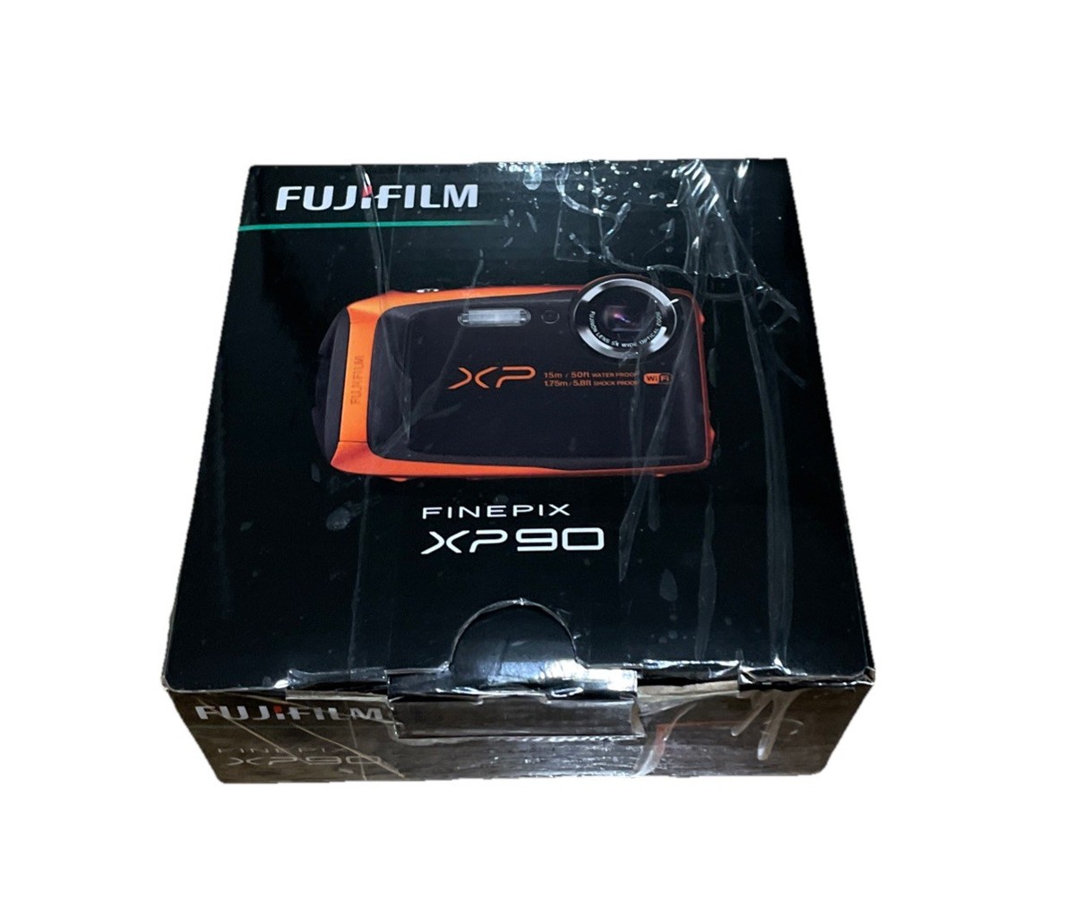 【美品】防水 FINEPIX XP90 SDカード 16GB付 Fujifilm FinePix XP90 Digital Camera/Orange 16.4MP/Waterproof w