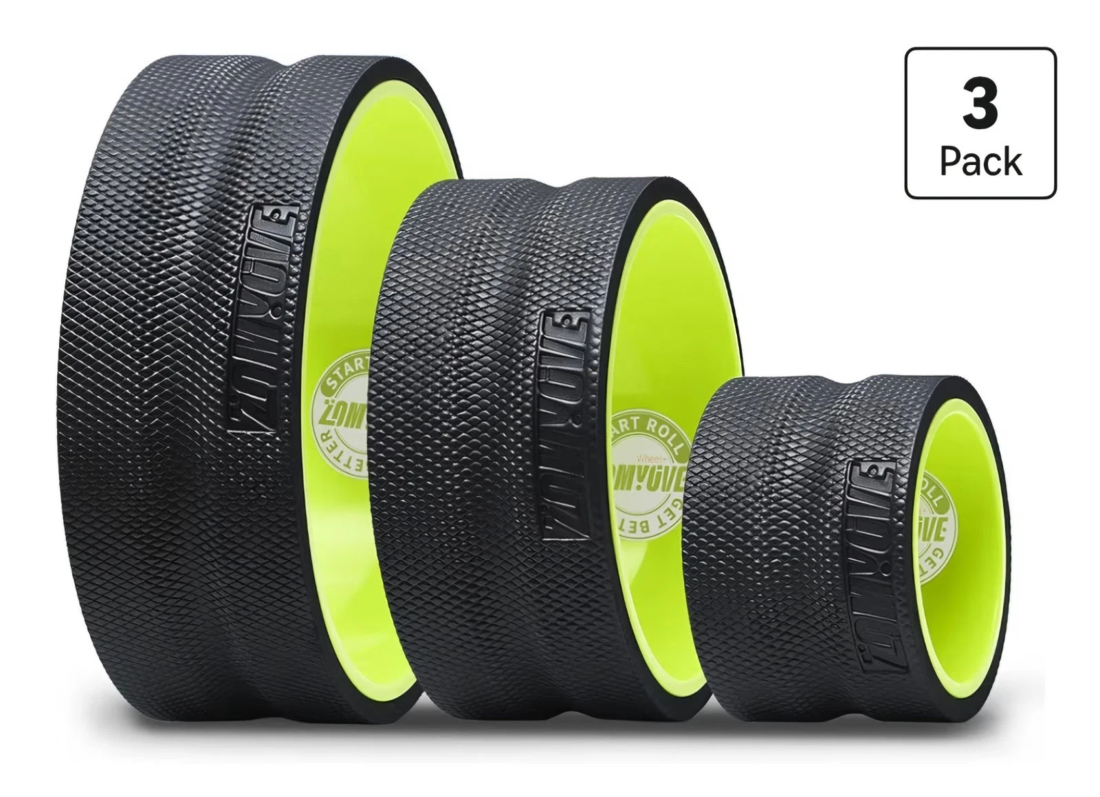 Back Roller Wheel - 3 Pack Yoga Foam Roller for Physical Therapy & Back...
Opens in a new window or 