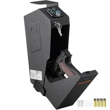 Uimoso Mounted Gun Safe for Pistols Biometric Gun Safe 3 Access Way for 1 Pistol