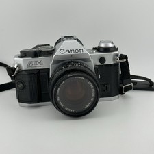 Vintage Canon AE-1 Program SLR 35mm Film Camera w 50mm f1.4 Lens Case Japan