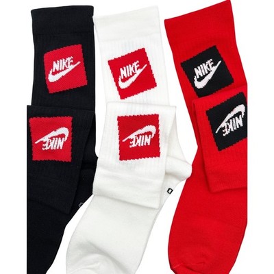 3 Pairs NWOT NIKE Everyday Cotton Crew Socks Dri Fit Size Medium