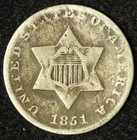 1851-P Three Cent Silver — photo from another recent sale