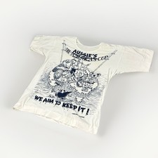 True VTG 50s 60s S / M Humour Caricature Comic Graphic Tee shirt Made in USA
