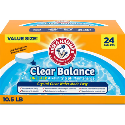 ARM & HAMMER Clear Balance Swimming Pool Maintenance Tablets, 24 Count